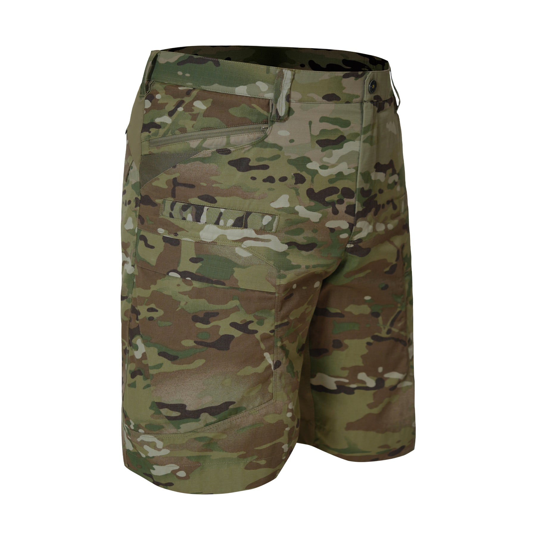 Multicam All-Terrain Camo Nylon Tactical Shorts for Outdoor & Shooting